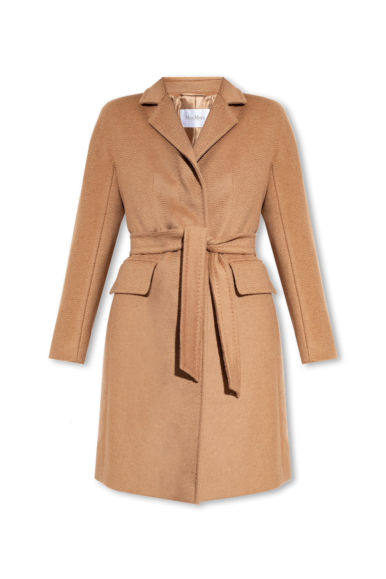 【関税込み】Max Mara ブラック Bingo コート Max Mara Bingo Belted camel-hair Coat | Black | FARFETCH